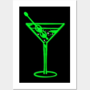 Neon Martini Posters and Art